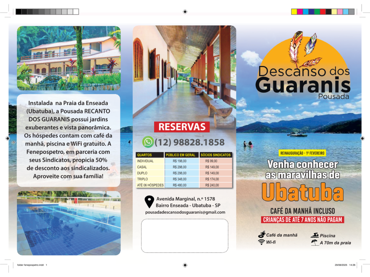 PRAIA UBATUBA - FENEPOSPETRO - DESCONTOS EXCLUSIVOS PARA ASSOCIADOS SINDICATO FRENTISTAS BAURU 